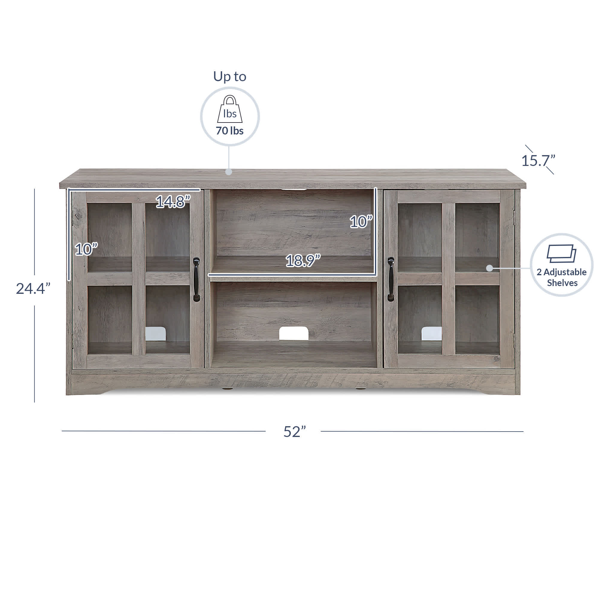 Belleze 014-HG-41004-GYW Tv-Stands - View #4