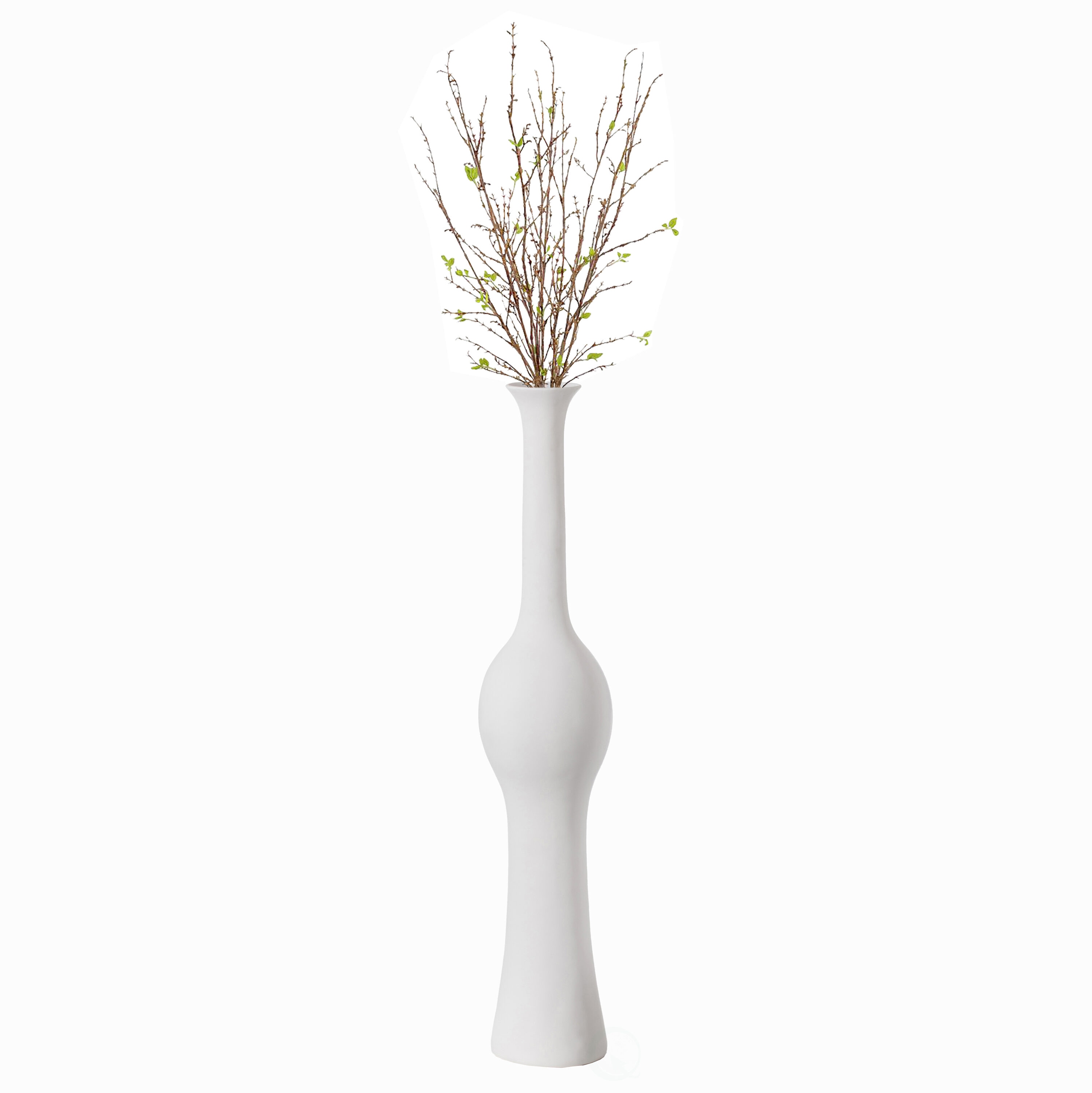 Uniquewise QI004041.L White Ceramic Modern Vase