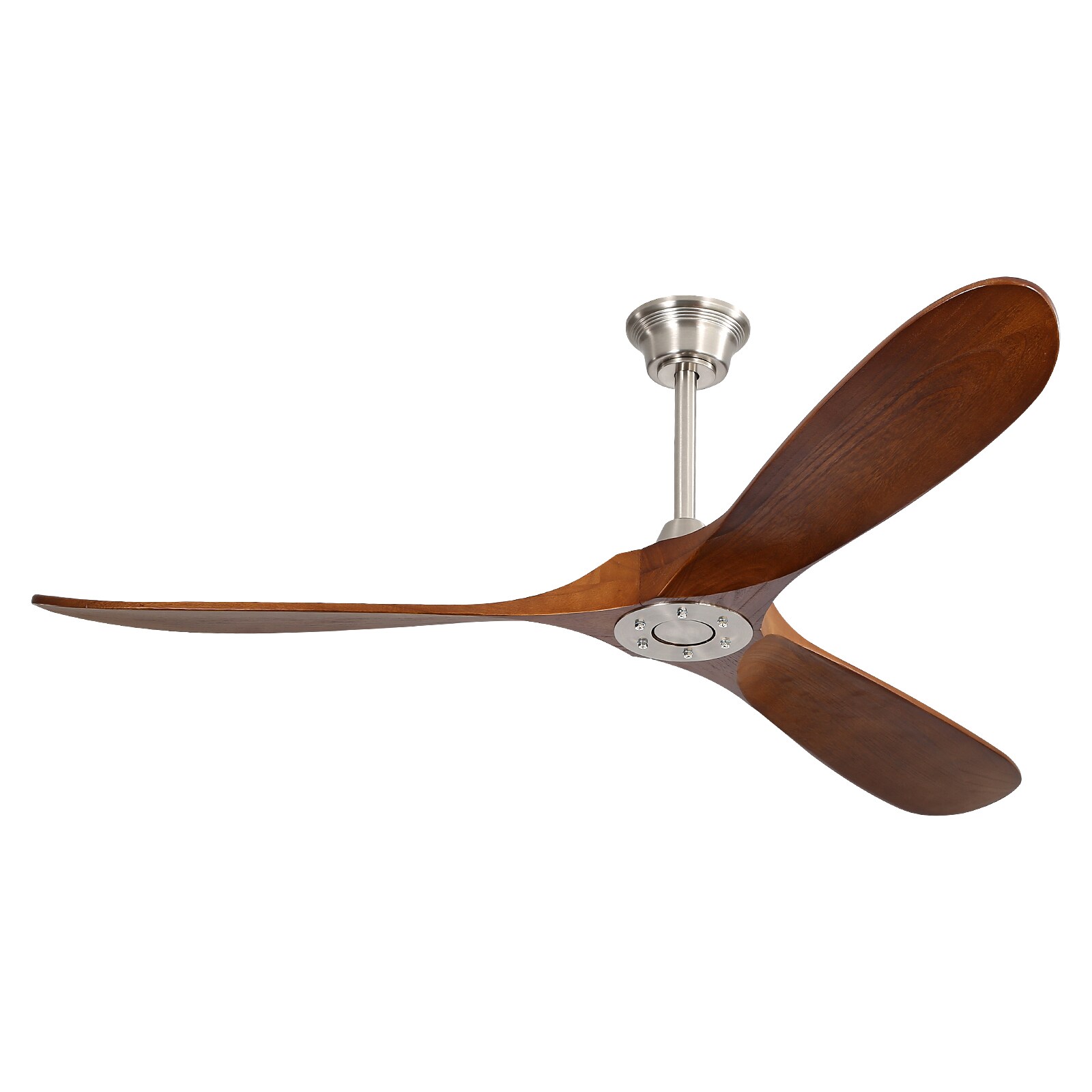 WELLFOR Ceiling Fan 52-in Brushed Nickel Indoor Ceiling Fan with Remote ...