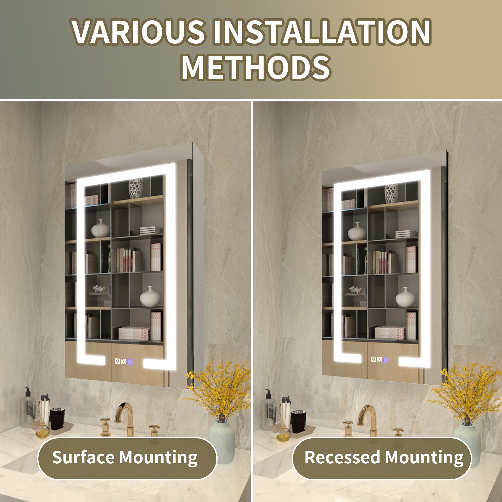 ExBrite EBMC2026V3LB Bathroom-Medicine-Cabinets - View #11