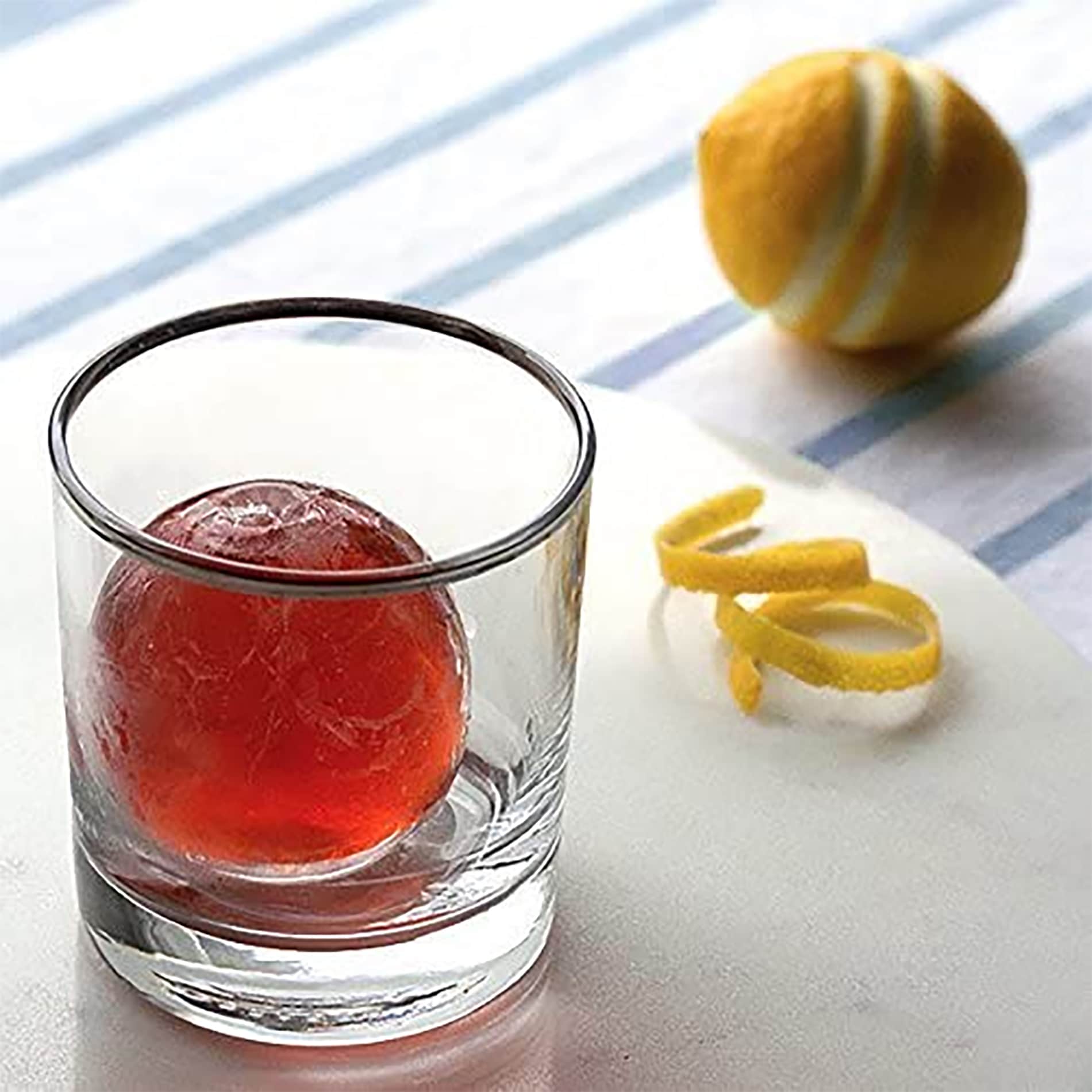 Tovolo Sphere 2-Pack Plastic Clear and Black Reusable Ice Cubes at