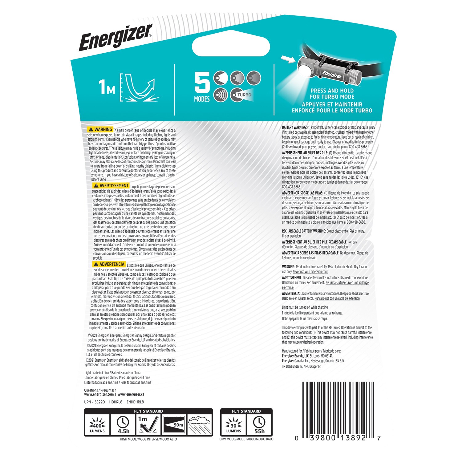 Energizer ENHDHRL8 headlamps - View #2