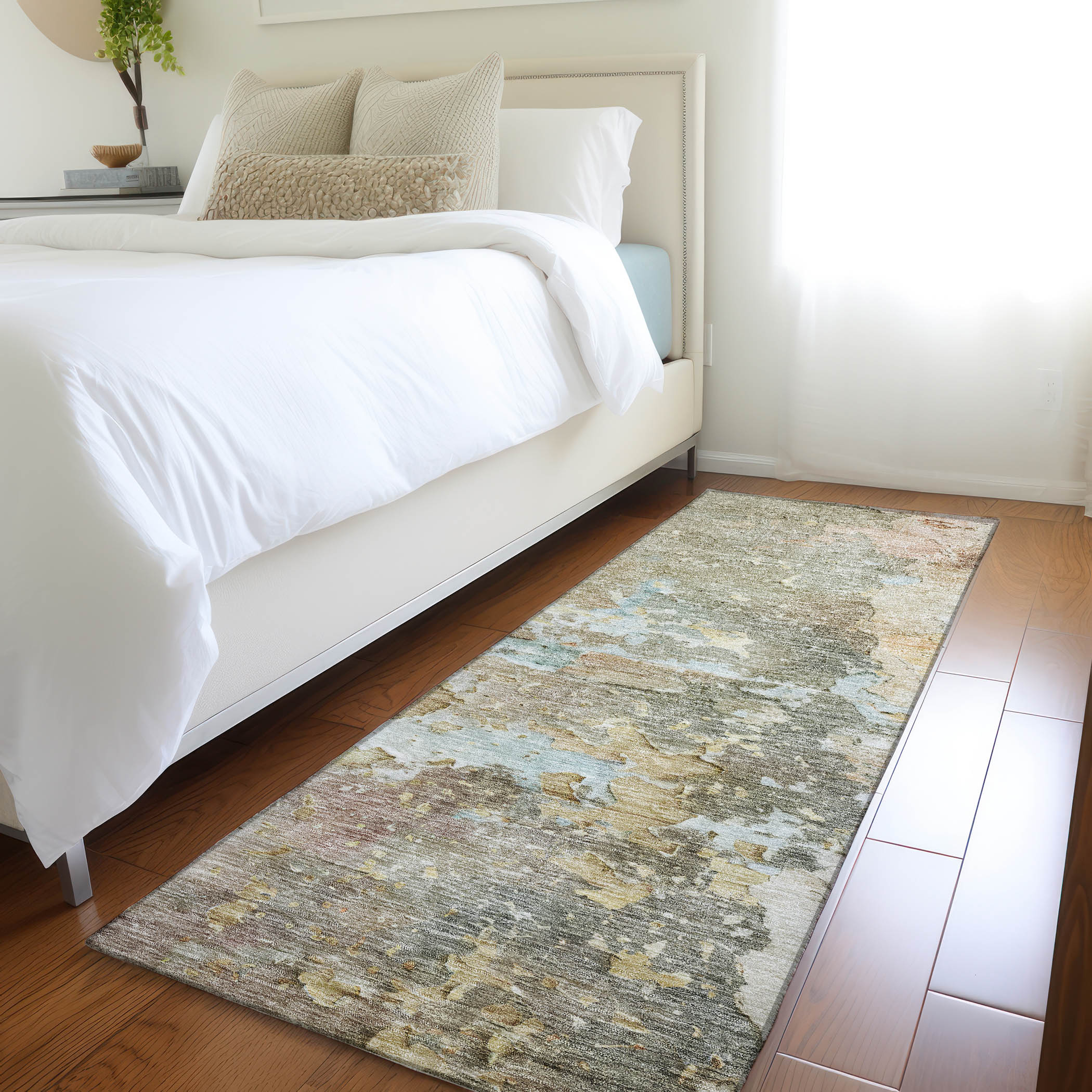 Addison Rugs ACN1234BR2X8 Chantille ACN1234BR 2 x 7 (ft) Polyester Brown Rectangular Indoor/Outdoor Geometric Machine washable Runner rug