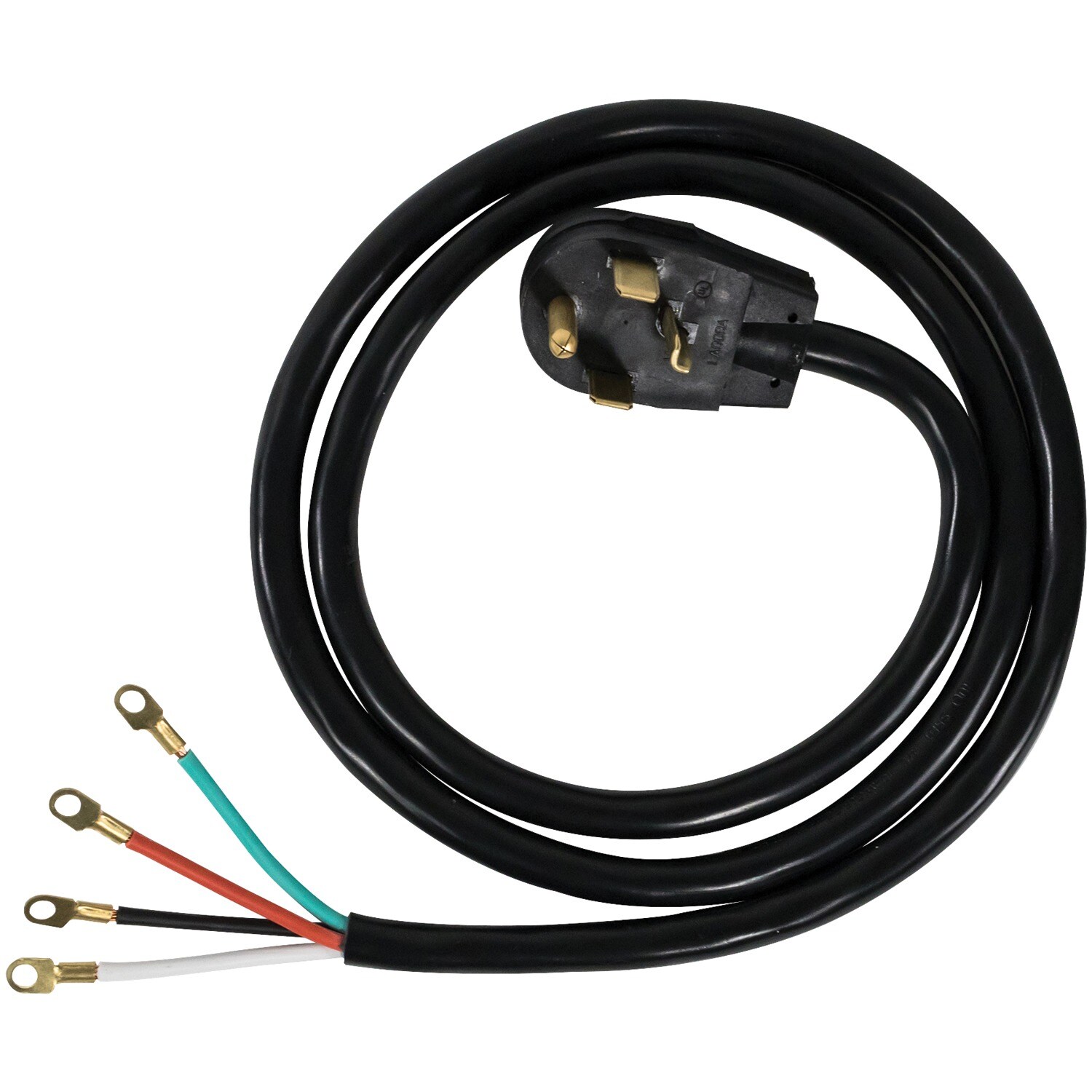 Certified Appliance Accessories 6-ft 30-Amp 4-Prong Black Dryer Appliance Power Cord