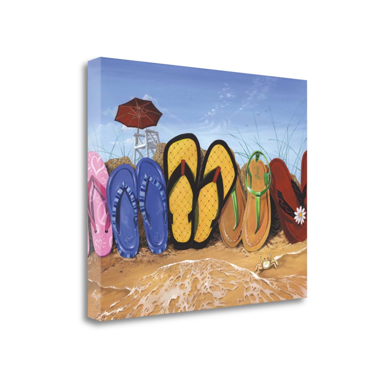 Flip flop paintings deals on canvas