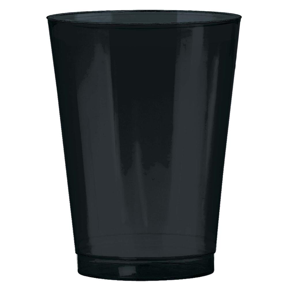 Amscan Jet Black Big Party Pack, 16 oz. Plastic Cups, 50 Count (Pack of 2)