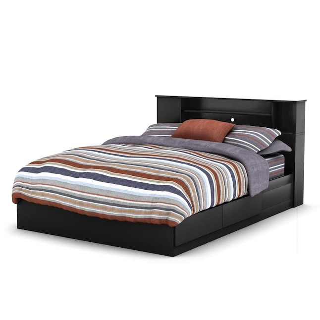 South S Furniture Vito Pure Black, 60 Inch Headboard Bed