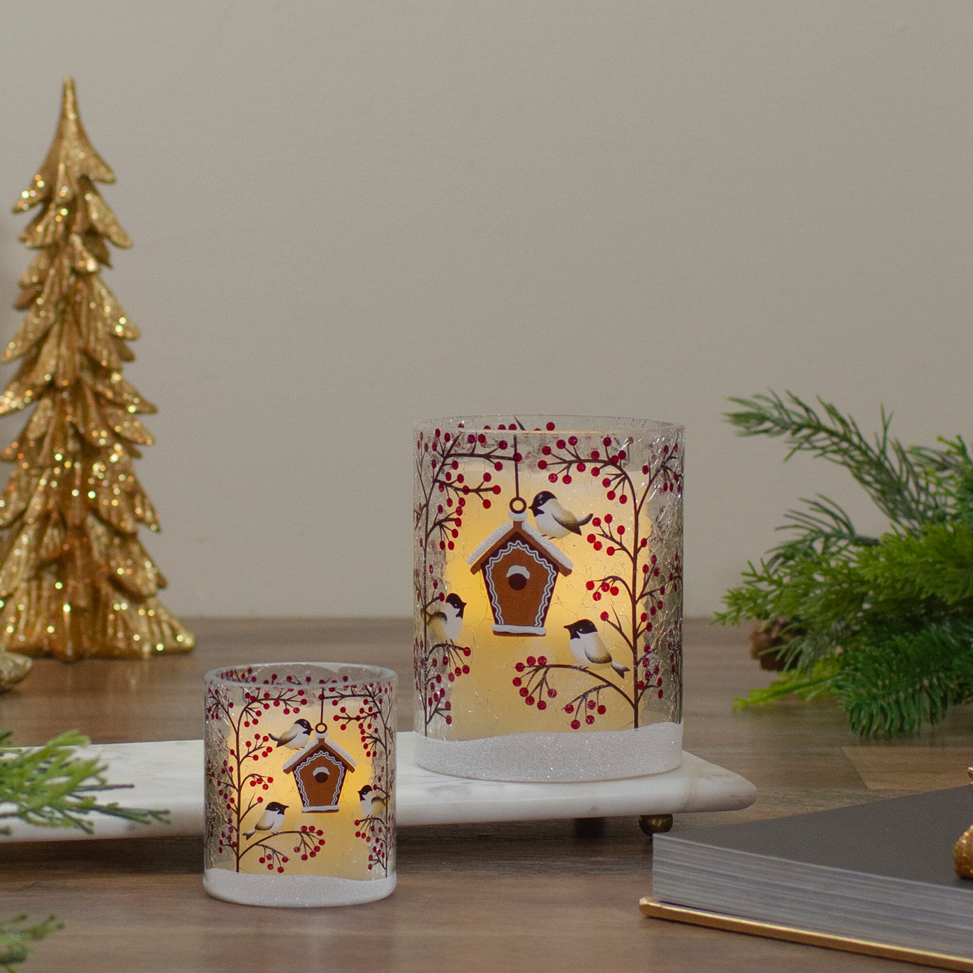 Northlight 1 Candle Glass Tea Light Candle Holder in the Candle Holders  department at