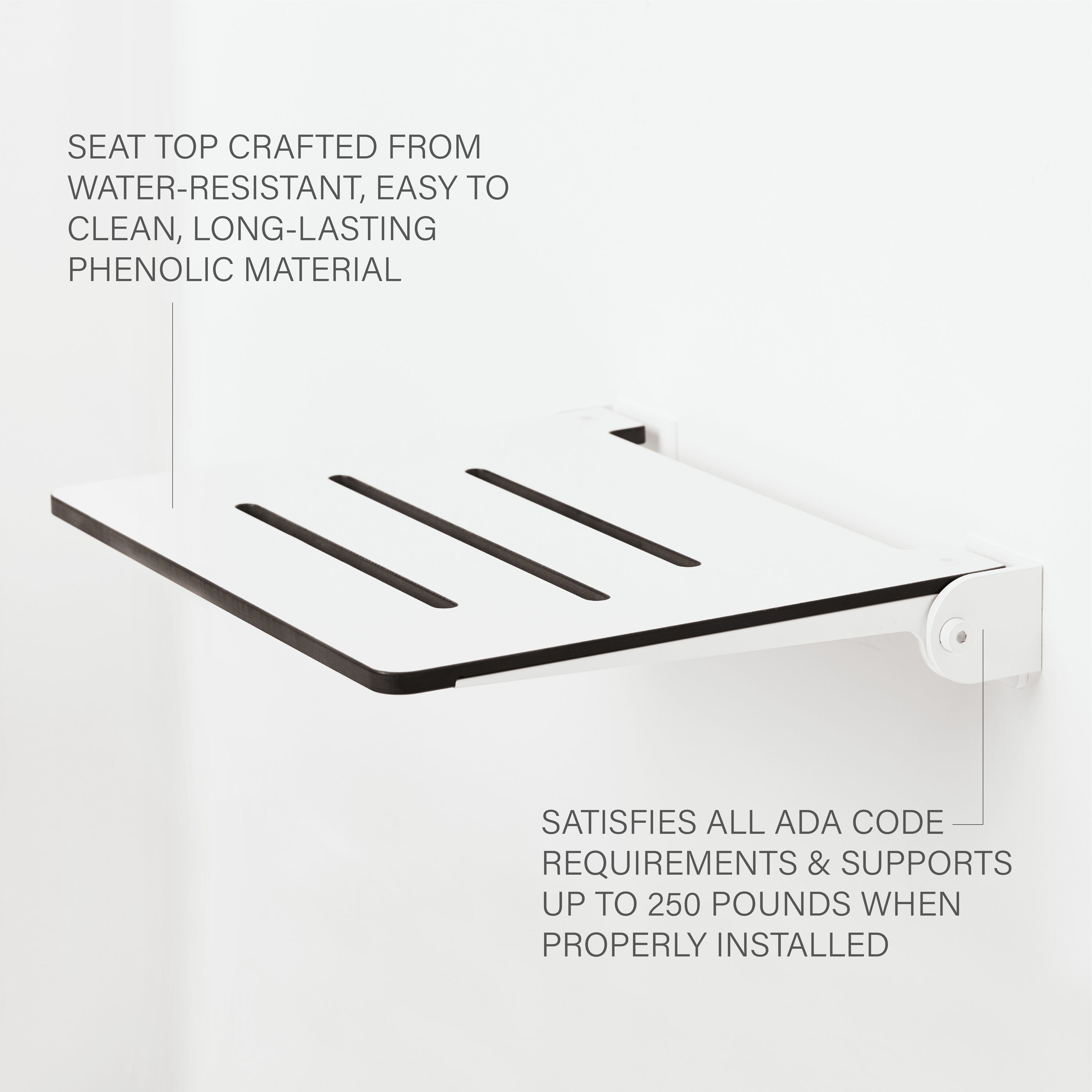Seachrome SHAFSL-185155-PWS-WT Bath-Safety-Seats-Benches - View #3