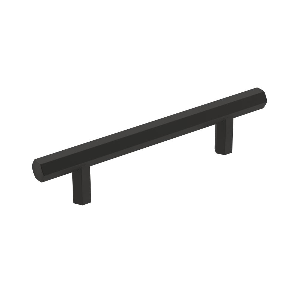 Amerock Caliber 3-3/4-in Center to Center Matte Black Cylindrical Bar  Drawer Pulls in the Drawer Pulls department at