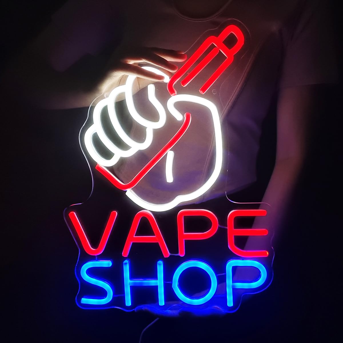 KIWDZFU VAPE Shop Neon Sign LED Light Up E Cigar Business Store Logo ...