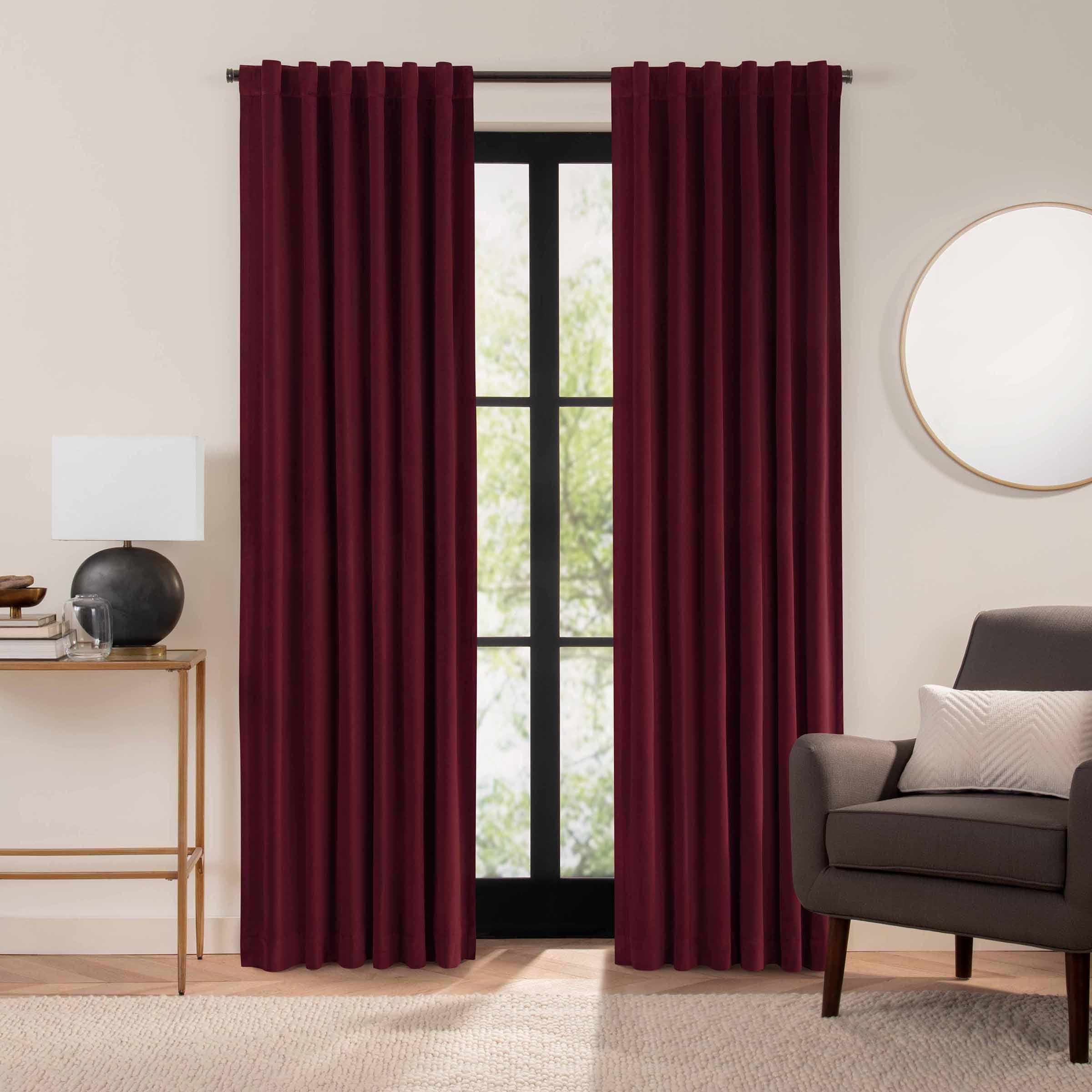 Eclipse 28628203372 96-Inches Port Blackout Thermal lined Back tab/Pinch pleat/Rod pocket Single curtain panel