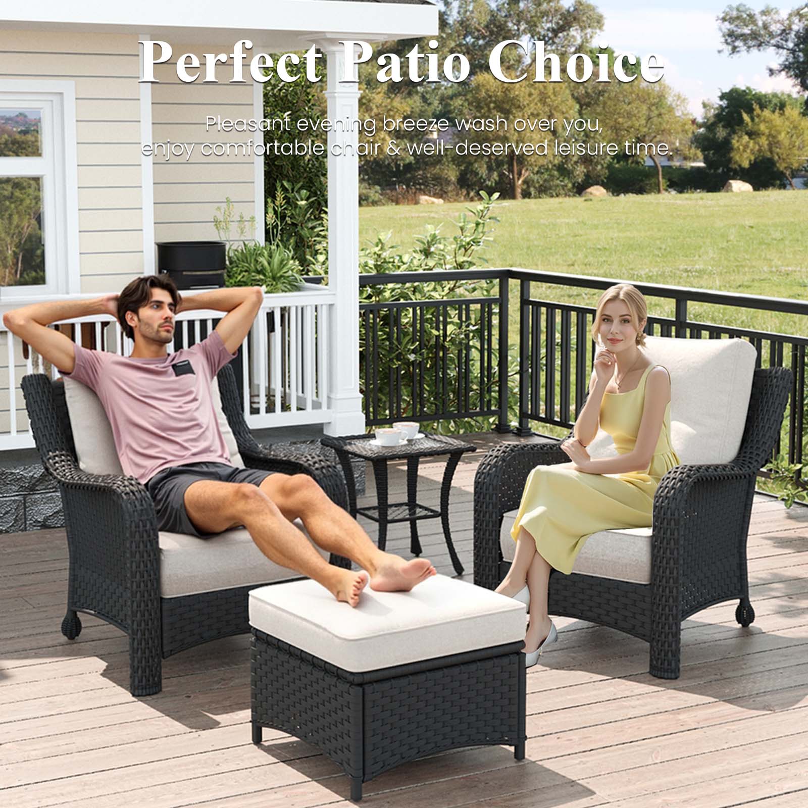 LayinSun FP6005-7PBWT-HE01 Patio-Conversation-Sets - View #2