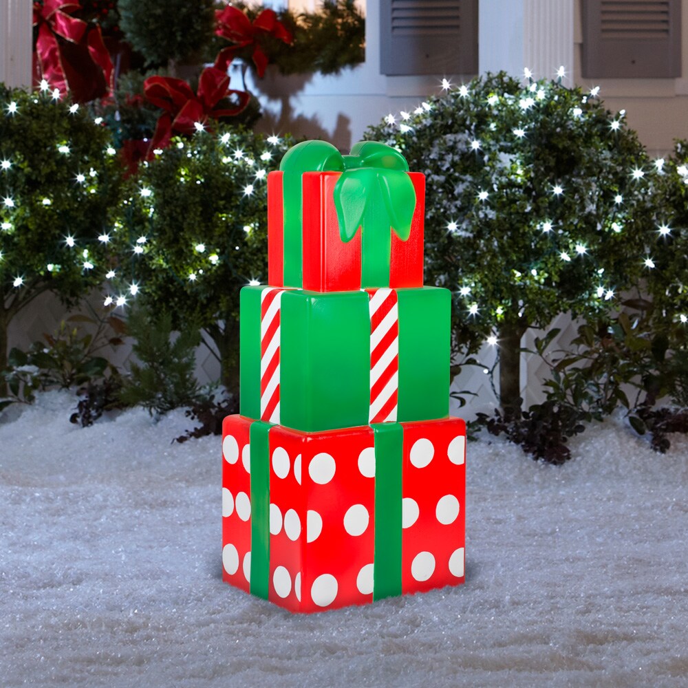 Outdoor Stackable Lighted Christmas Gifts