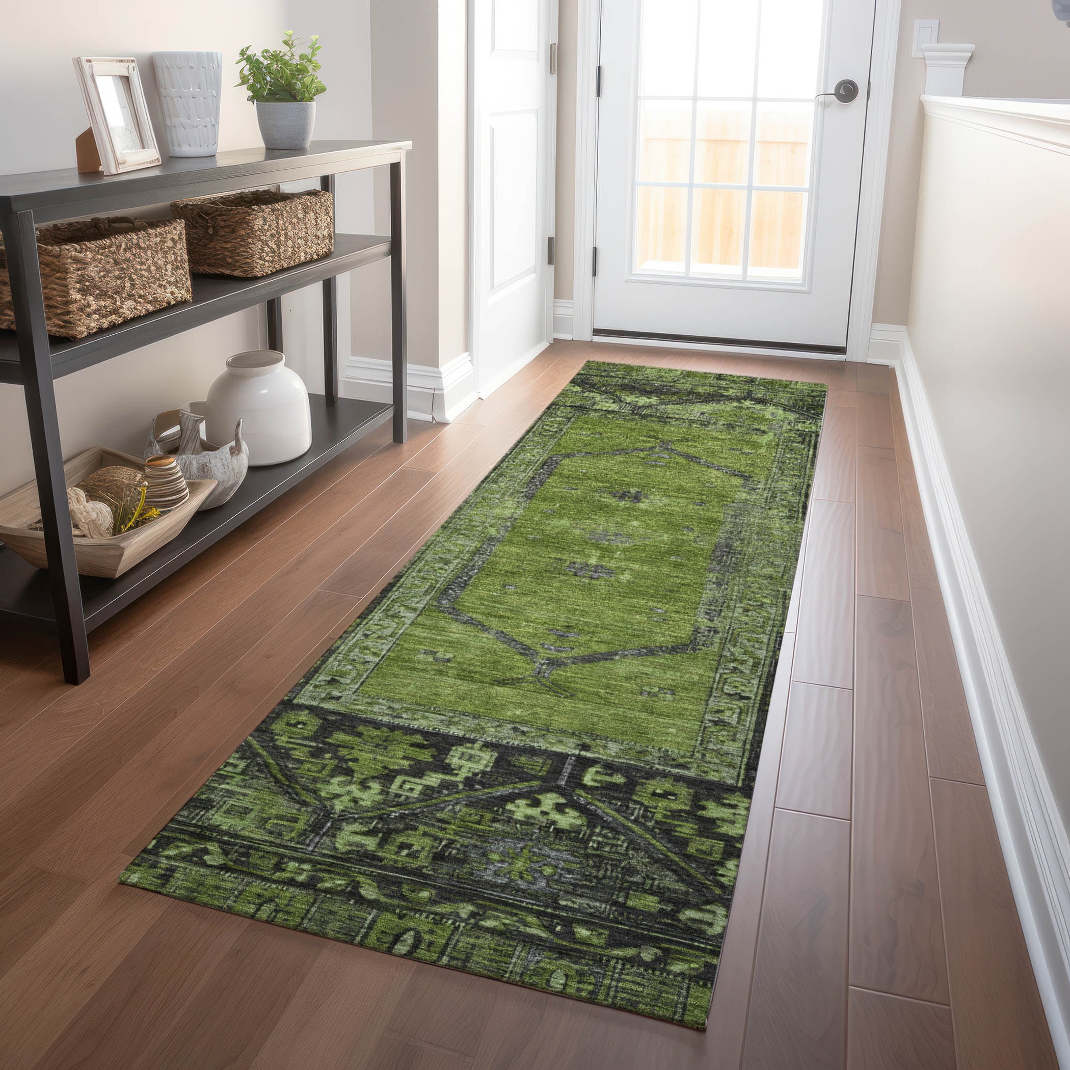 Addison Rugs ACN1727OL2X8 Chantille ACN1727OL 2 x 7 (ft) Loomed Olive Rectangular Indoor/Outdoor Machine washable Pet Friendly Area rug