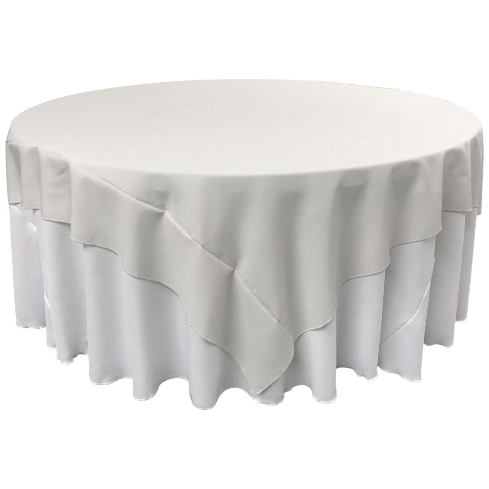 Slickblue Indoor and Outdoor Polyester Poplin Square Table Cover for Square or Round Table Stain and Wrinkle Resistant Available in Multiple Size and Color Options