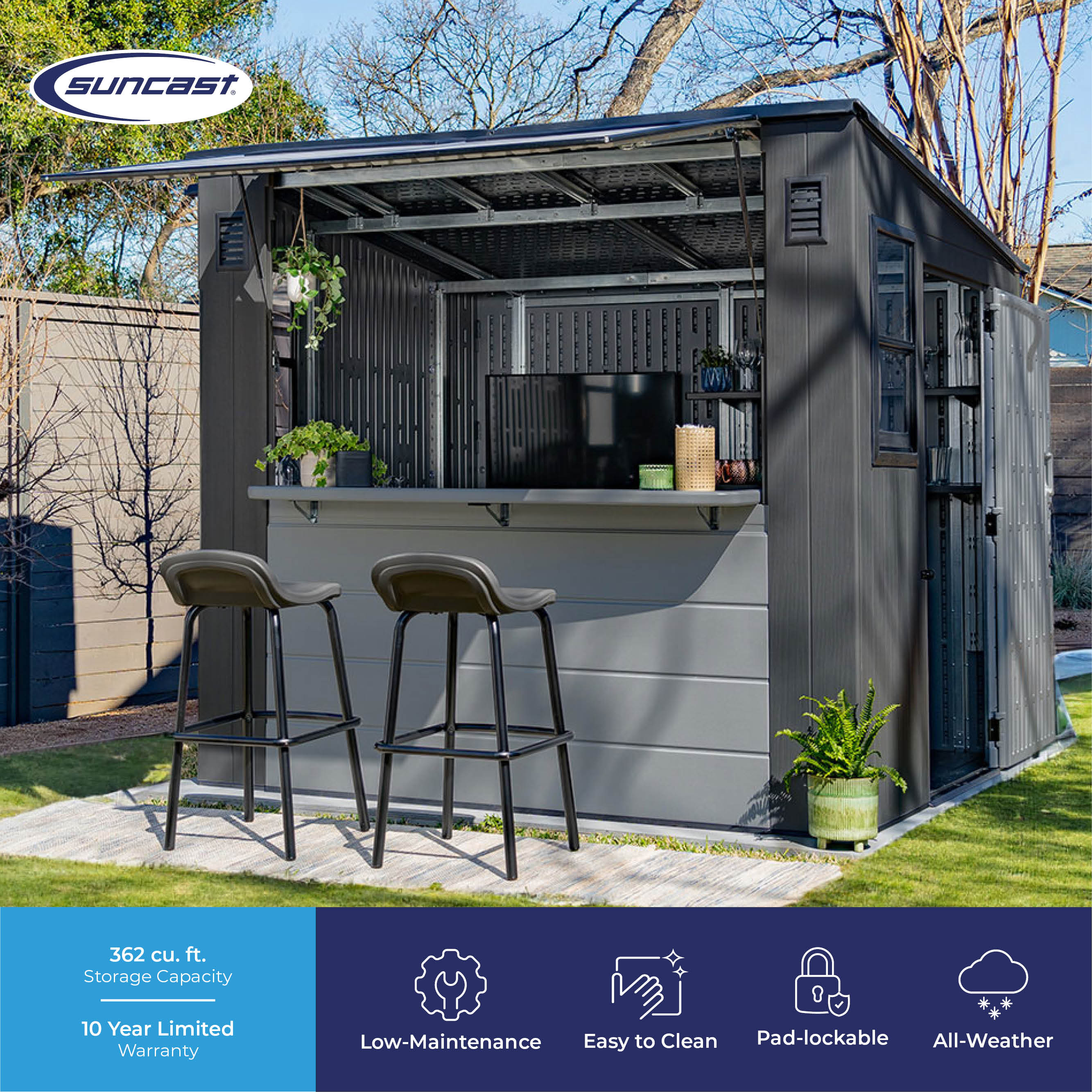Suncast BMCB8700D Vinyl-Resin-Storage-Buildings - View #18