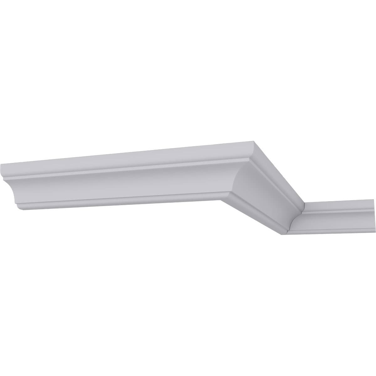 Ekena Millwork MLD02X02X01ED-CASE-8 1-1/8-in T x 1-1/8-in W x 7-ft 10-1/2-in L Primed Urethane MLD02X02X01ED-CASE-8 Crown Moulding 8 -Pack