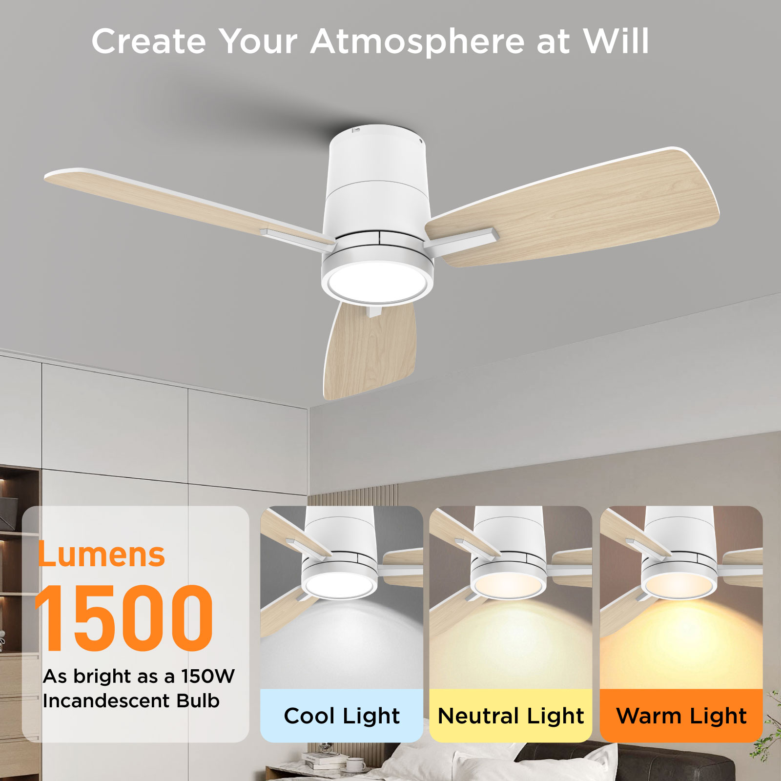 TALOYA TLY42-WE-3X-S3-2 Ceiling-Fans - View #2