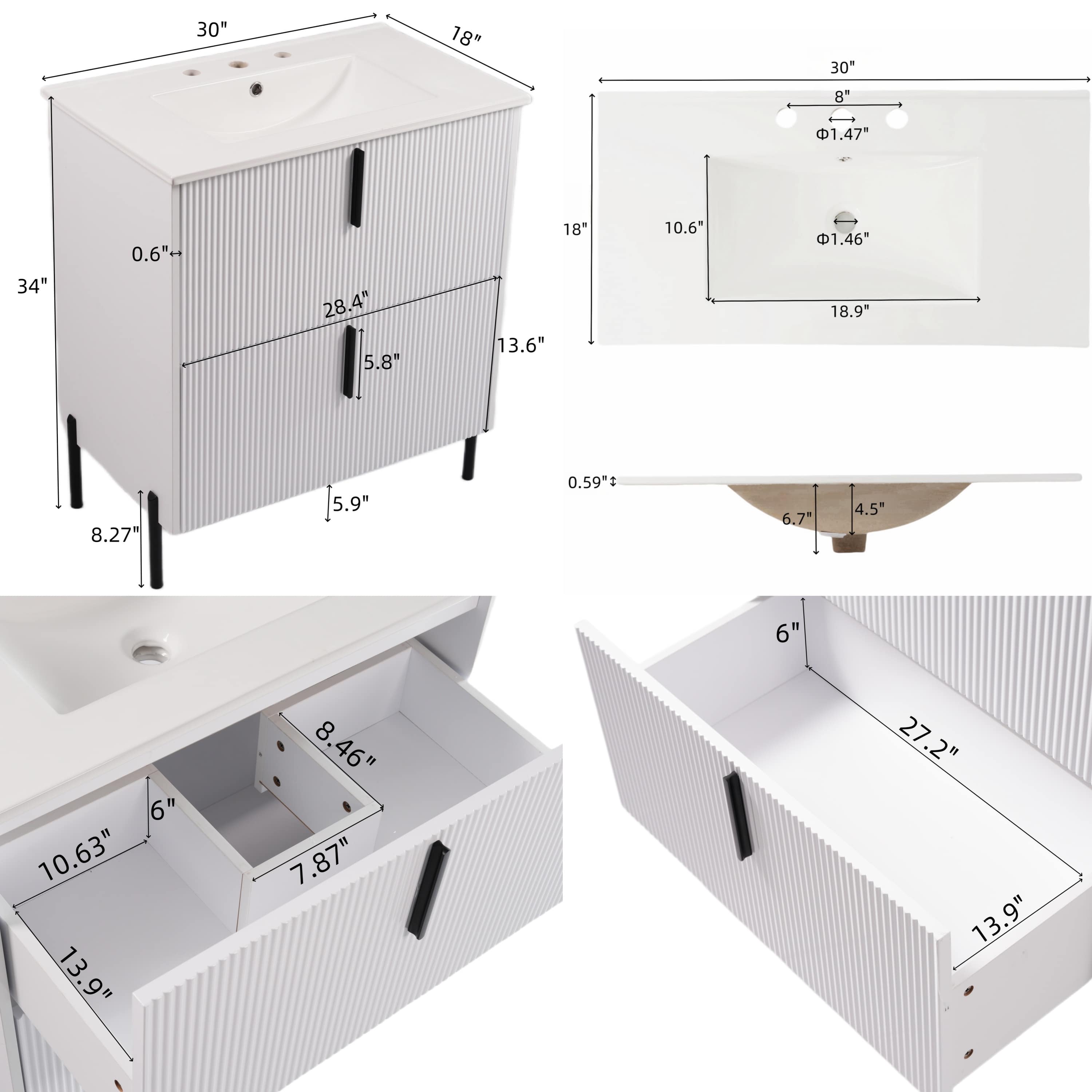 Vynxaria LEXY1416-DJYS-SZT186 Bath-Vanity-Combo - View #9