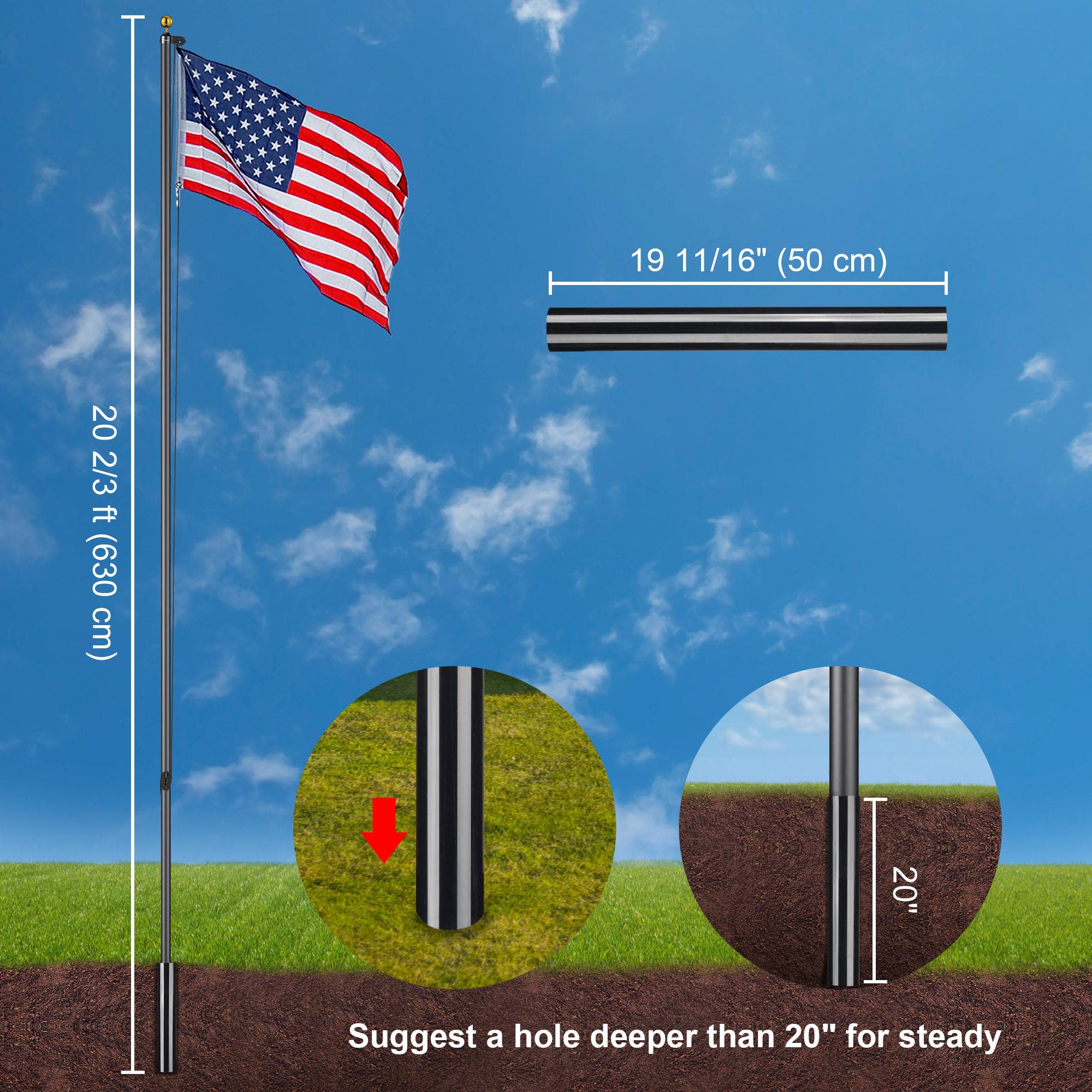 Yescom 22FLP004-20S-06-LO Flag-Poles - View #3