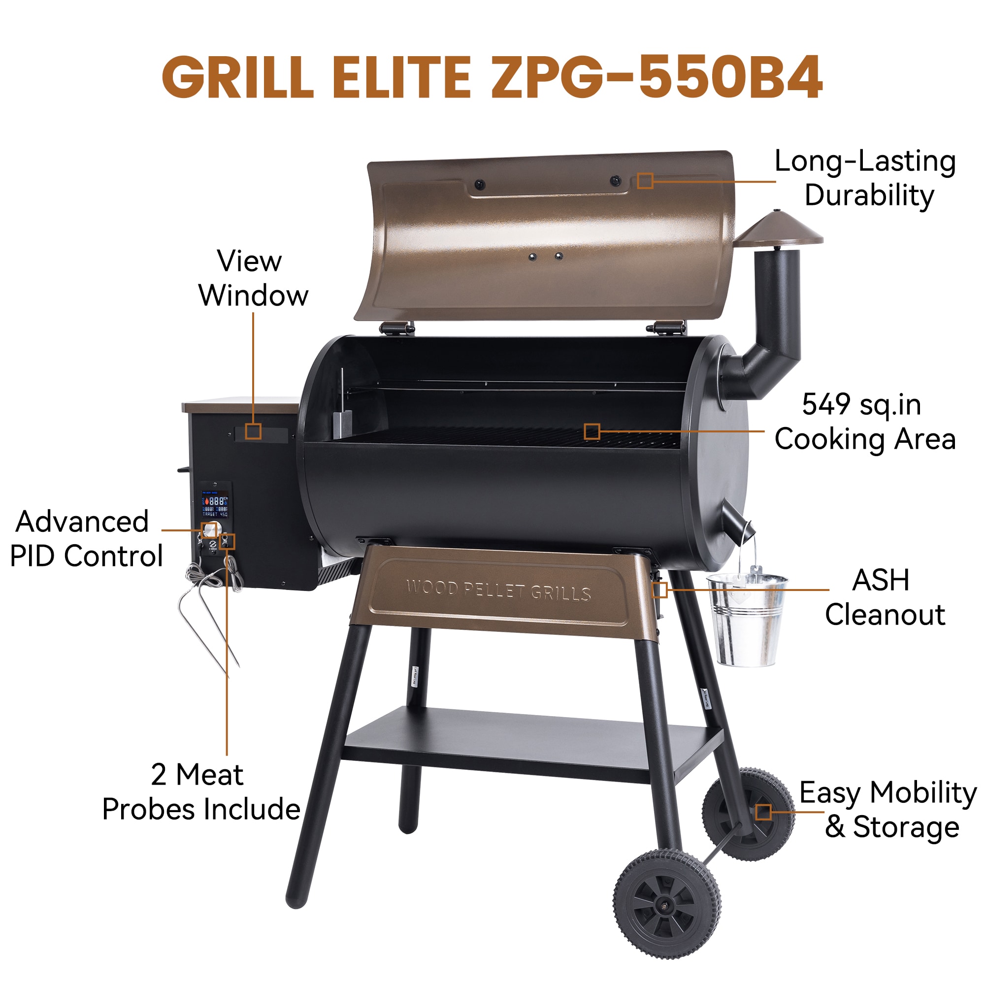 Z GRILLS ZPG-550B4 Pellet-Grills - View #3