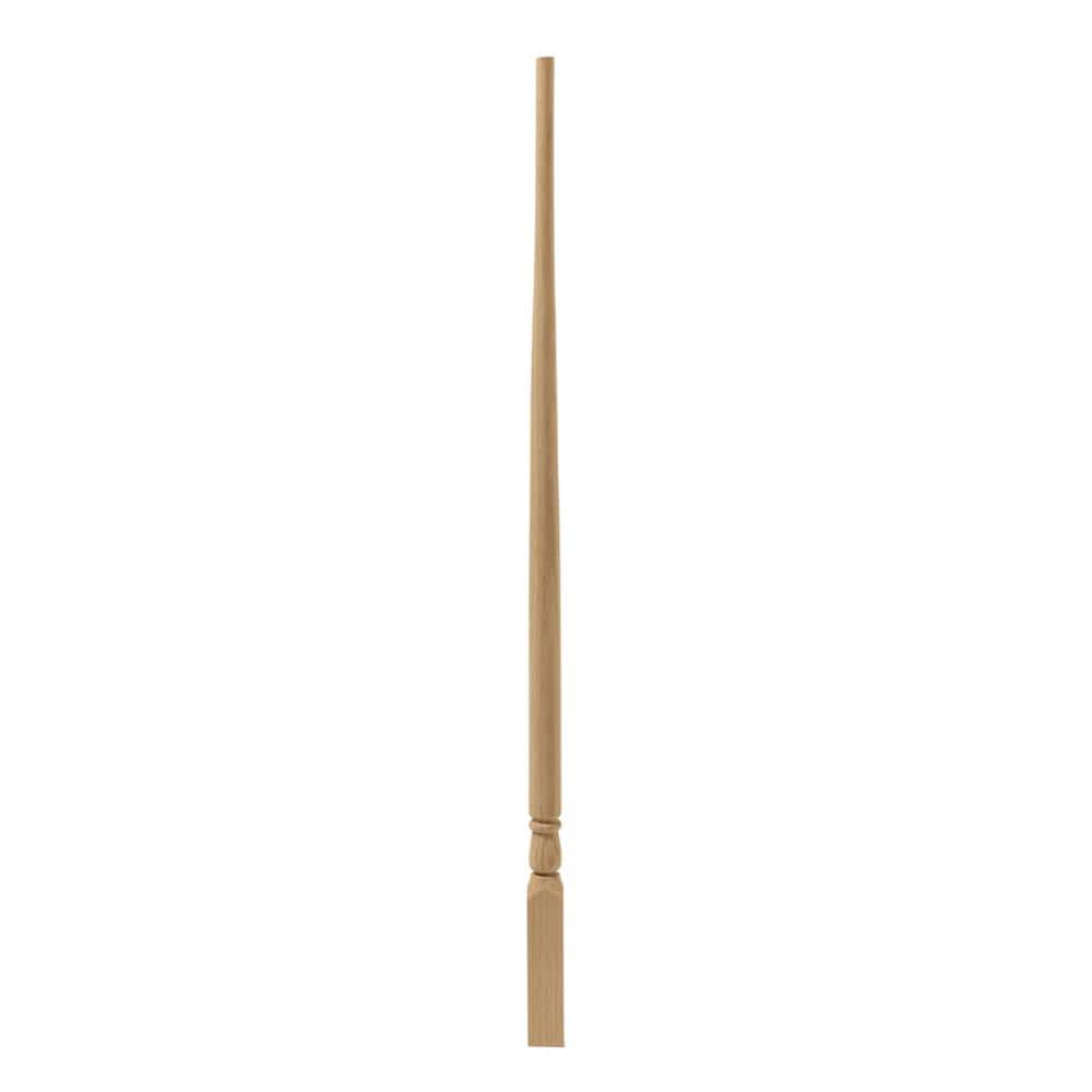 L.J. Smith Stair Systems 501534ETOAK 34-in x 1.25-in Unfinished Red Oak Pin Top Tapered Stair Baluster