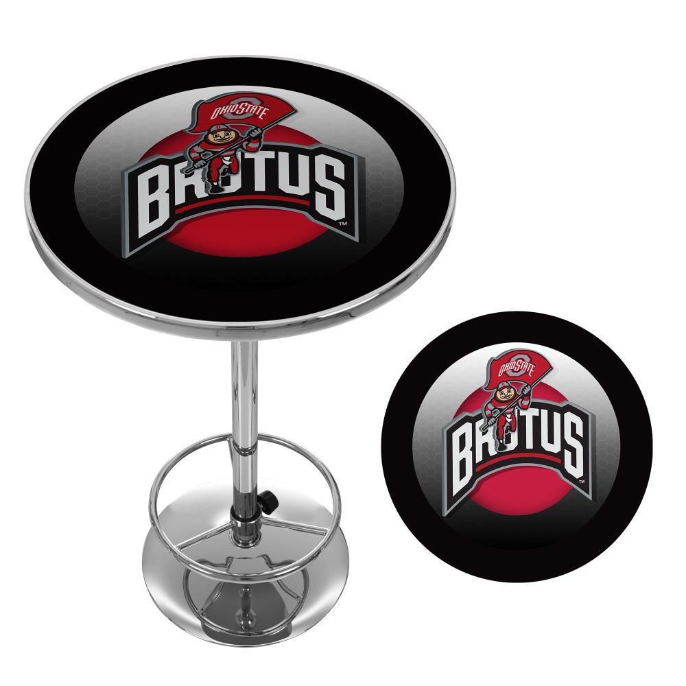 Trademark Gameroom Ohio State Buckeyes Pub Tables Chrome Round