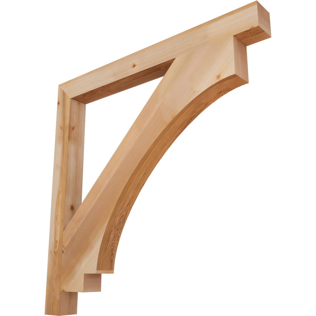 Ekena Millwork BKT04X44X44IMP05SWR Imperial Block Smooth 3-1/2-in x 44-in x 44-in Western red cedar Brown Wood Standard bracket
