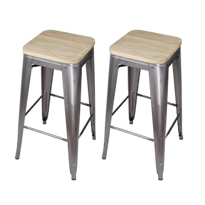30 Inch Metal Bar Stool Stools At, Metal Bar Stools With Leather Seats