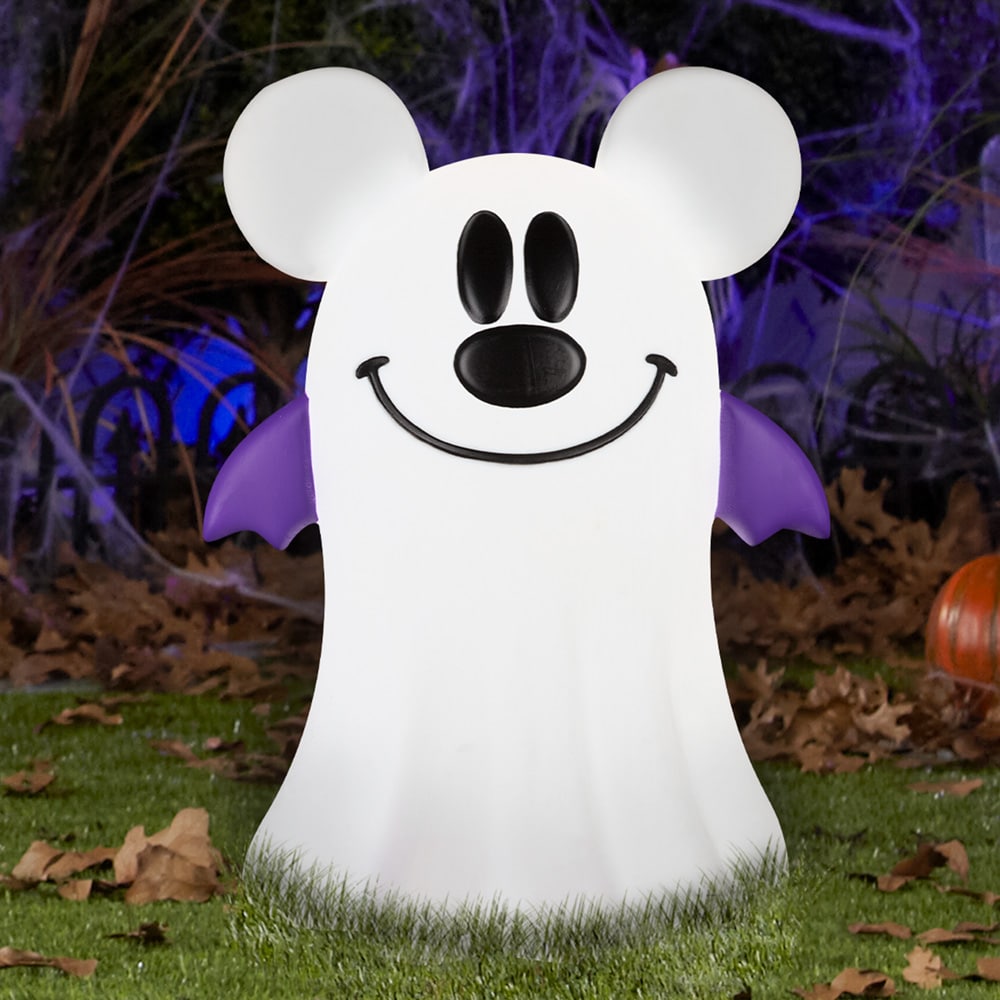 Disney 2-ft Lighted Mickey Mouse Ghost Blow Mold in the Outdoor ...