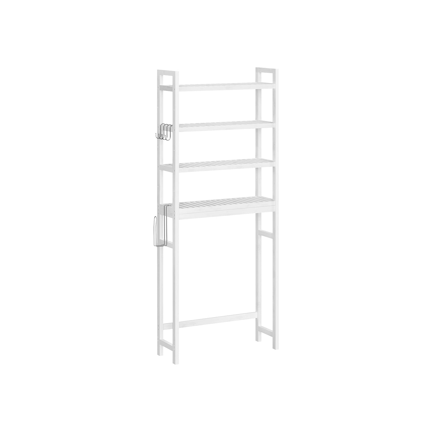 Slickblue 4-Shelf Over-the-Toilet Storage for Bathroom 24.8 x 72.8 x 10.2 Natural/White