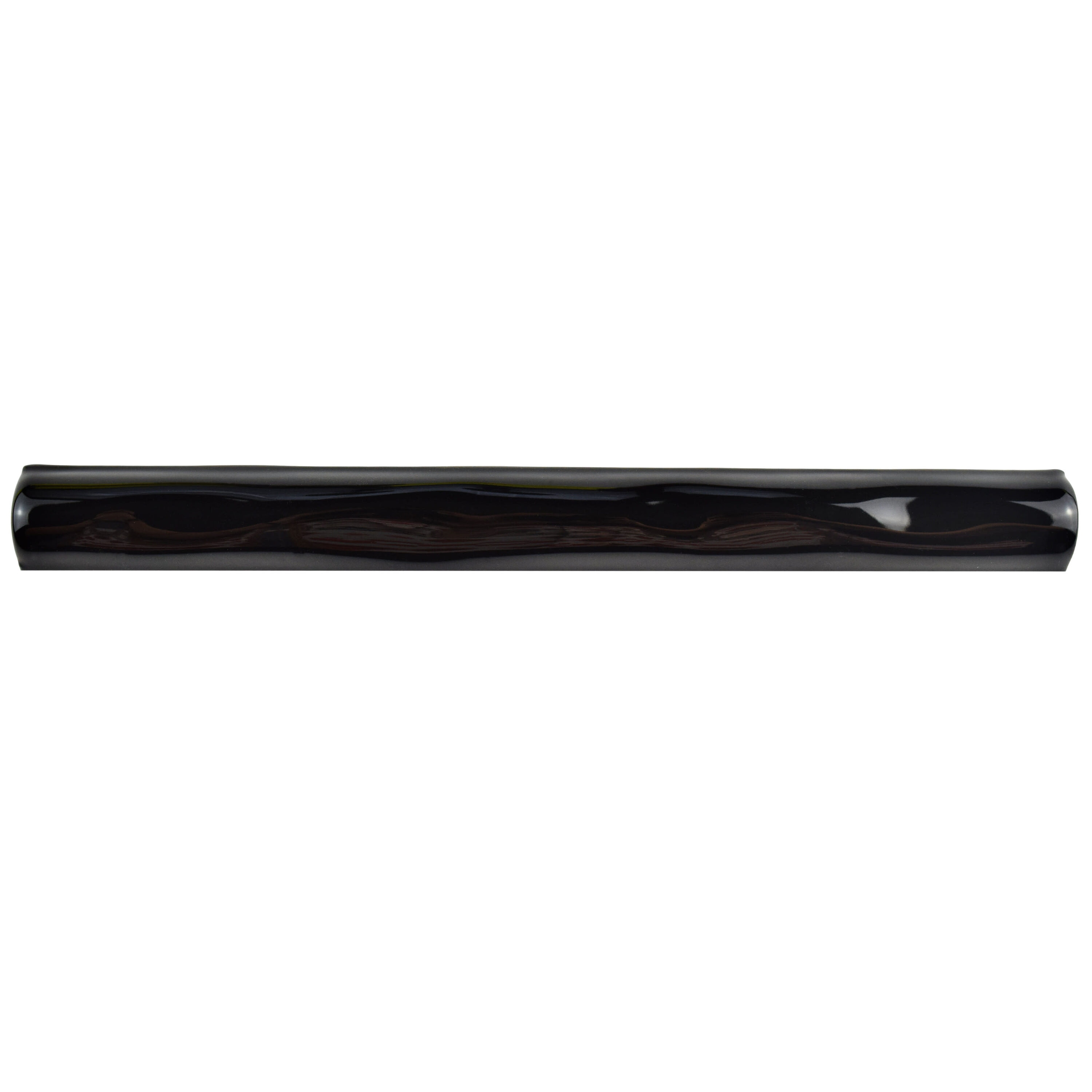 Affinity Tile WCVRGNCG Rugosa Nero 1-in x 8-in Glossy Ceramic Pencil Tile ( 0.6-sq ft / Carton ) 12 -Pack