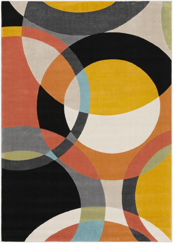 Surya CIT2348-31157 City 4 X 6 (ft) Coral Indoor Geometric Mid-century Modern Area Rug