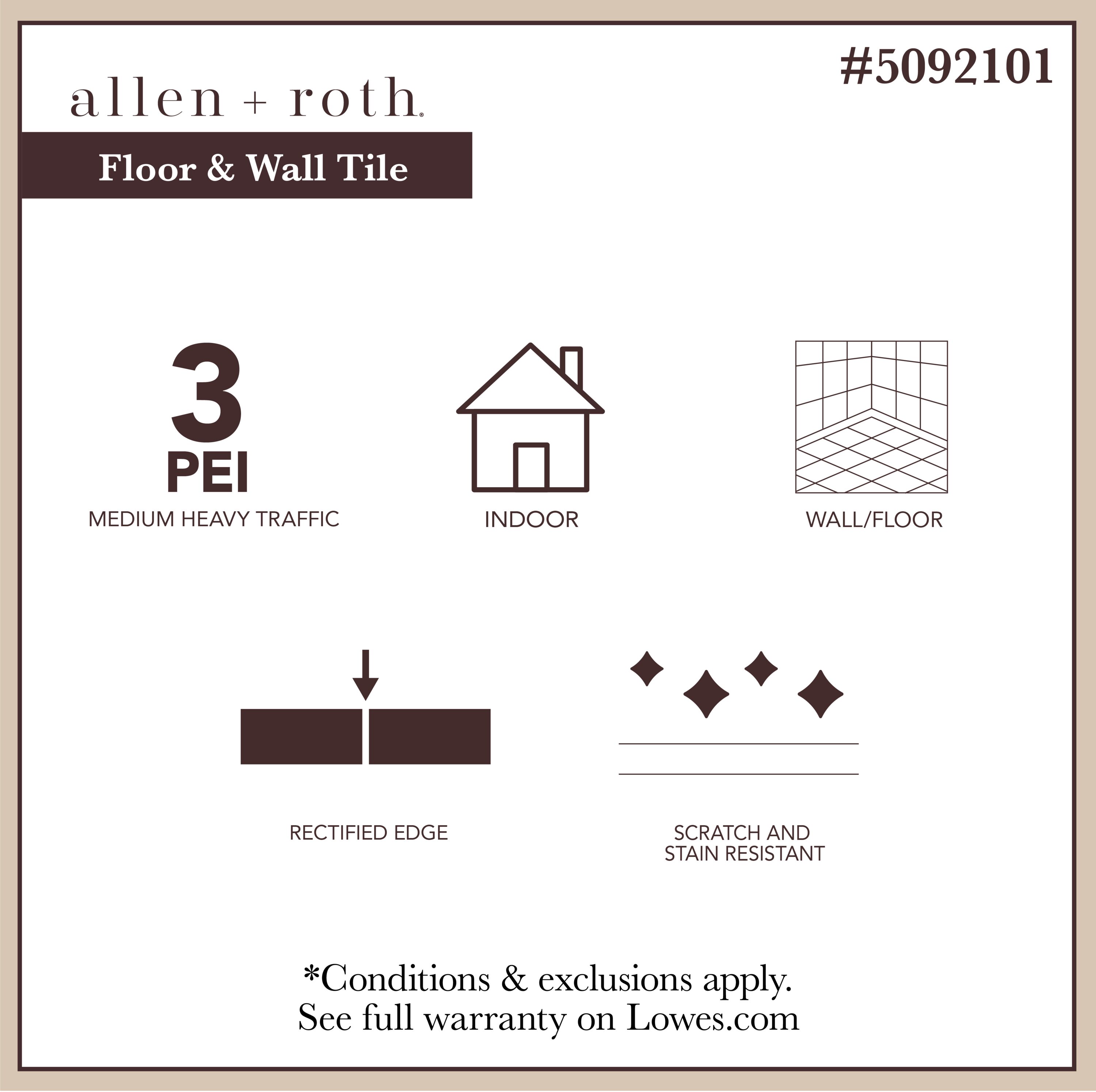 allen + roth 5092101 Wall-Trim-Accent-Tile - View #2