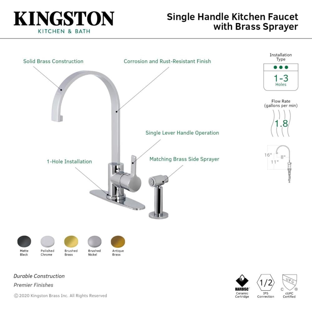 Kingston Brass WLLS8710CTLBS Kitchen-Faucets - View #3
