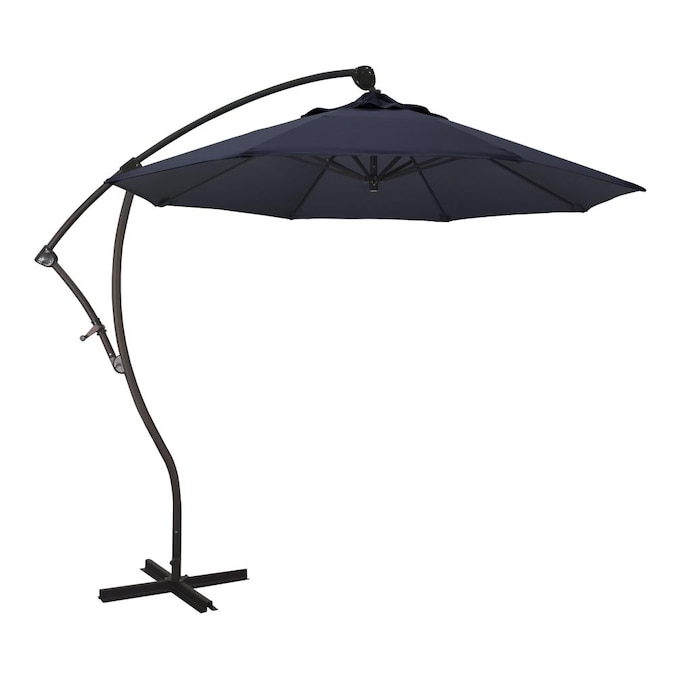 Auto Tilt Cantilever Patio Umbrella, Navy Blue Patio Umbrella 9 Ft