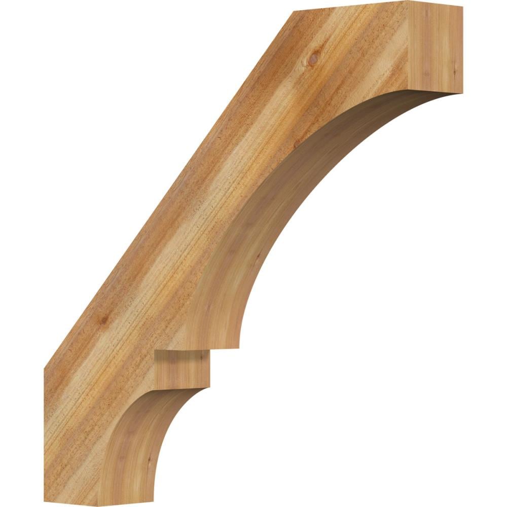 Ekena Millwork BRC06X36X36BOA00RWR 6-in x 36-in x 36-in Western Red Cedar Unfinished Wood Balboa Rough Sawn Knee Brace