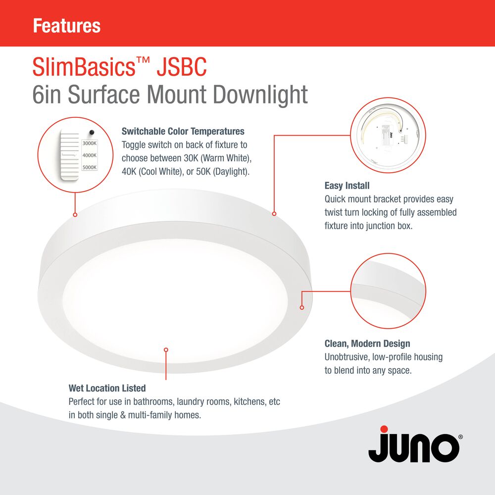 Juno JSBC6INSWW2WLCP6MW flushmounts - View #3