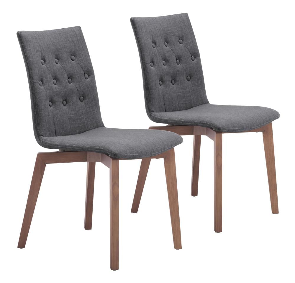 Zuo Modern 100071 Set of 2 Orebro Contemporary/Modern Polyester/Polyester Blend Upholstered Dining Side Chair (Wood Frame)