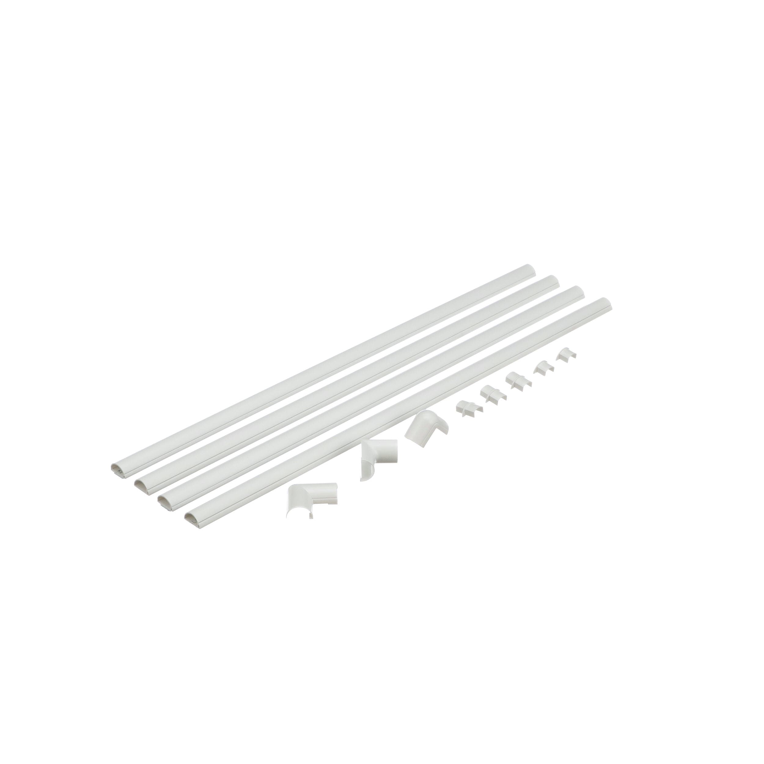 D-Line Micro Plus Cable Raceway 12-Piece 156-in L White Raceway in