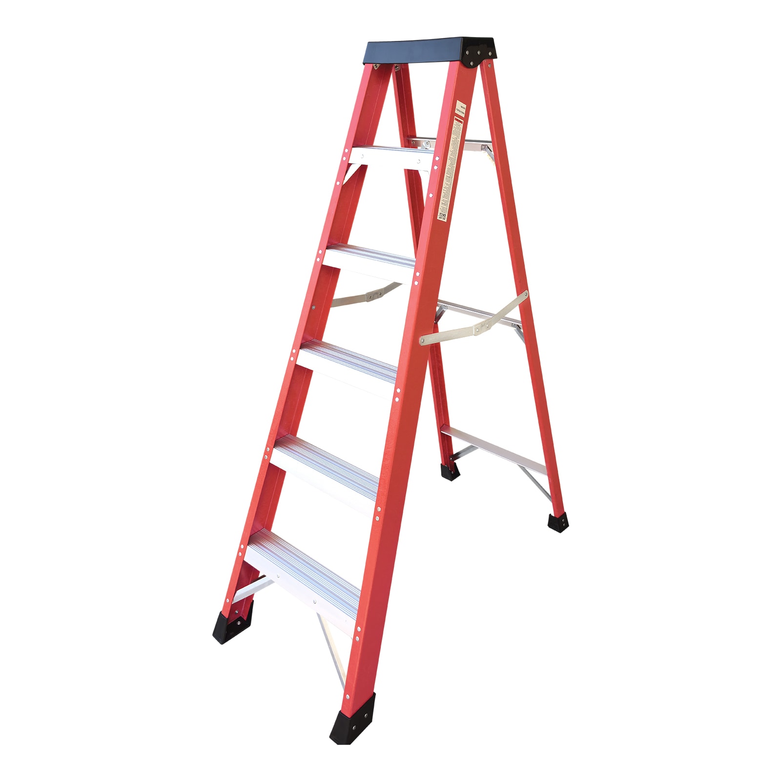 Boho Havens Fiberglass ladder single side step for electrical engineering structure insulation red