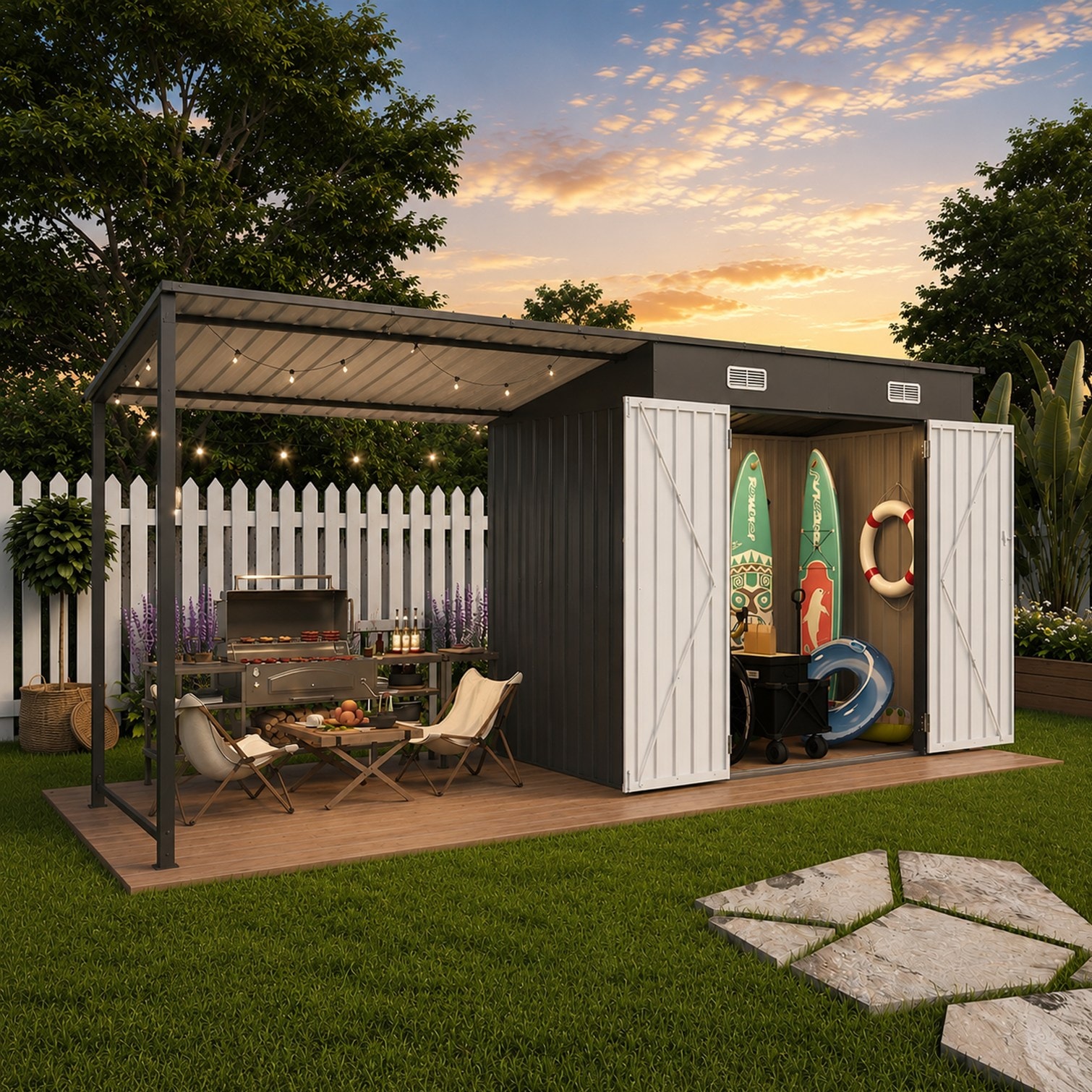 Watnature 47M0S4KZ5SS4 Metal-Storage-Buildings-Sheds - View #3