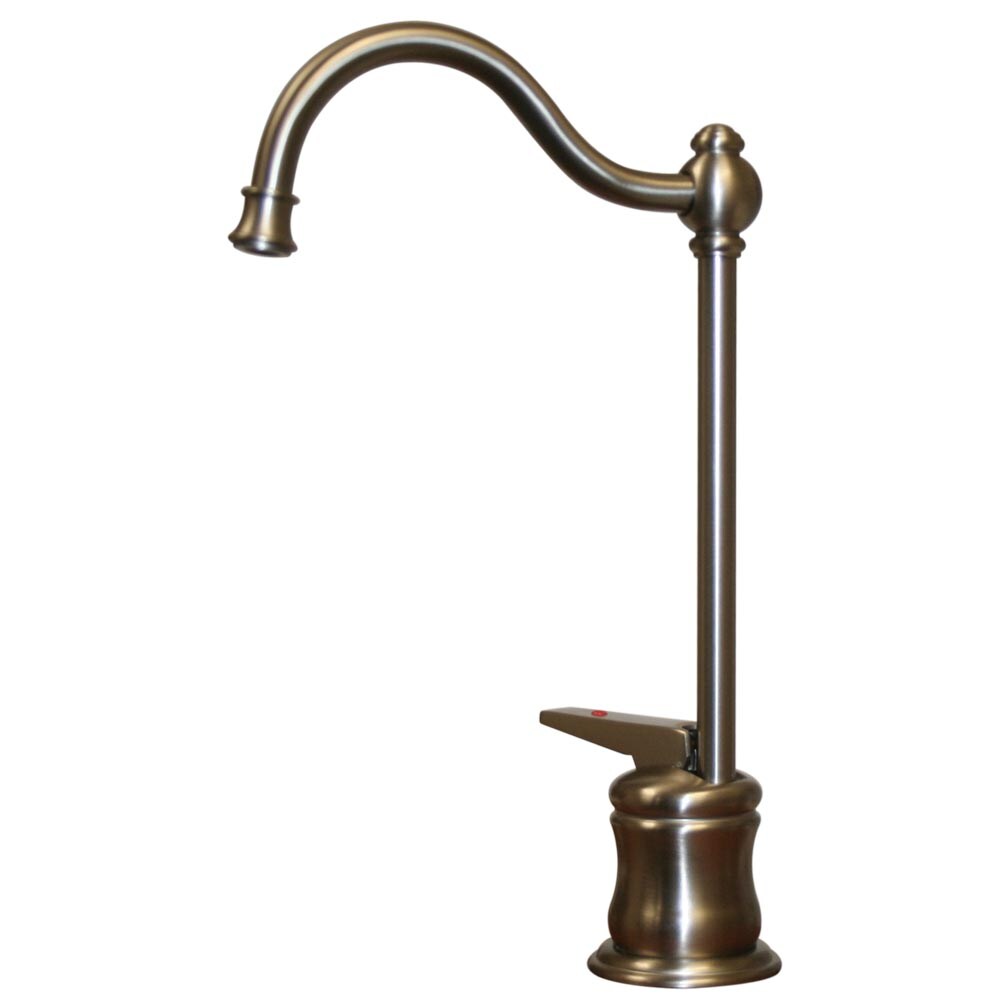 Whitehaus Collection Point of Use Instant Hot Water Faucet with Traditional Spout and Self Closing Handle