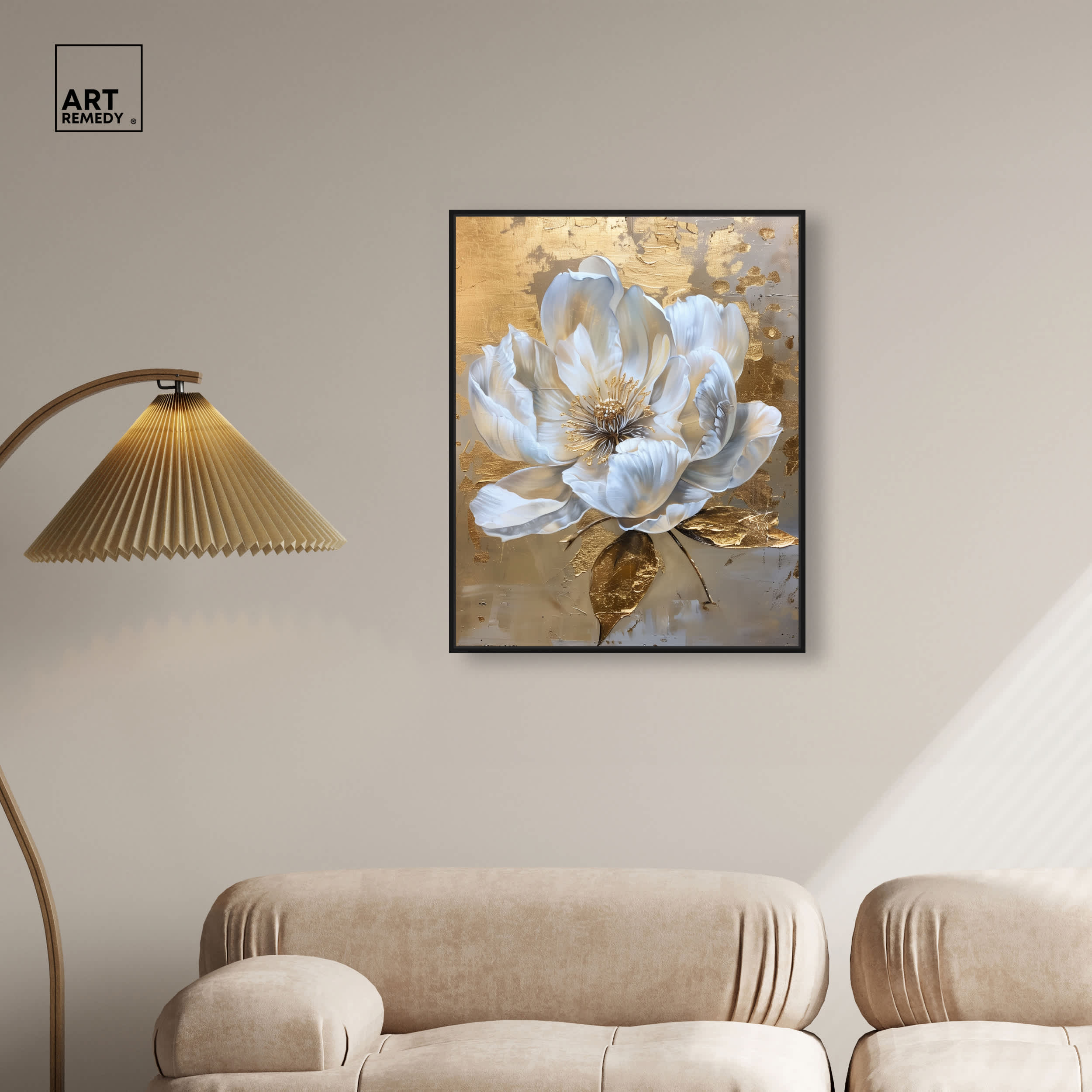 Art Remedy Athenas Flower Glam Print by Black Frame 24 x 30 in the Wall ...