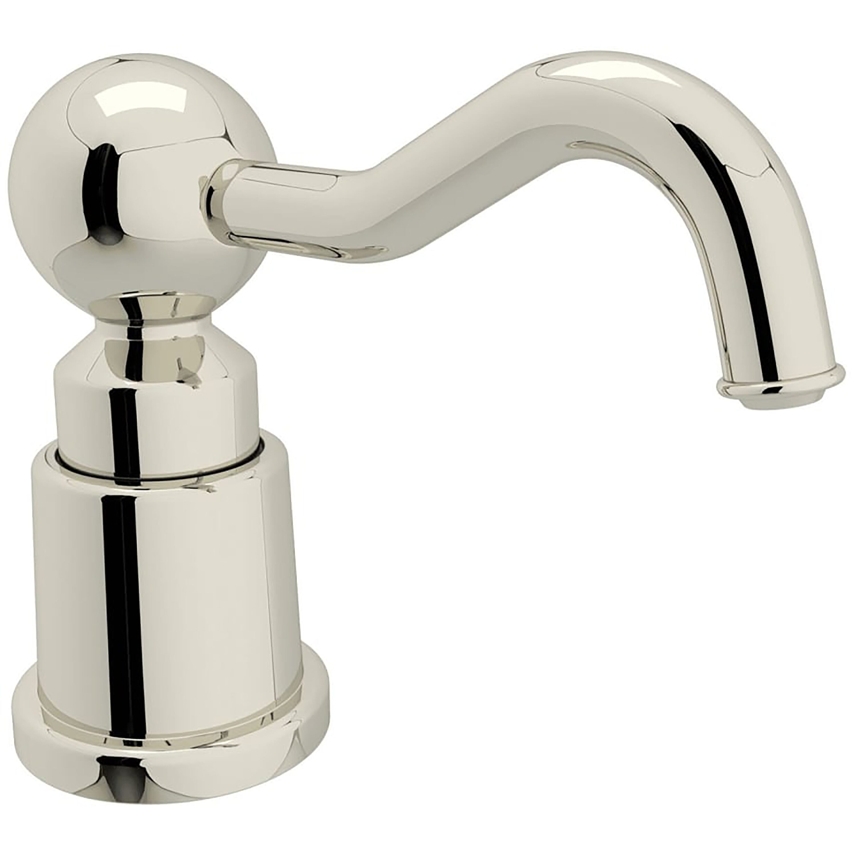 Rohl LS650CPN Polished Nickel 12-oz Capacity Deck-mount Soap and Lotion Dispenser