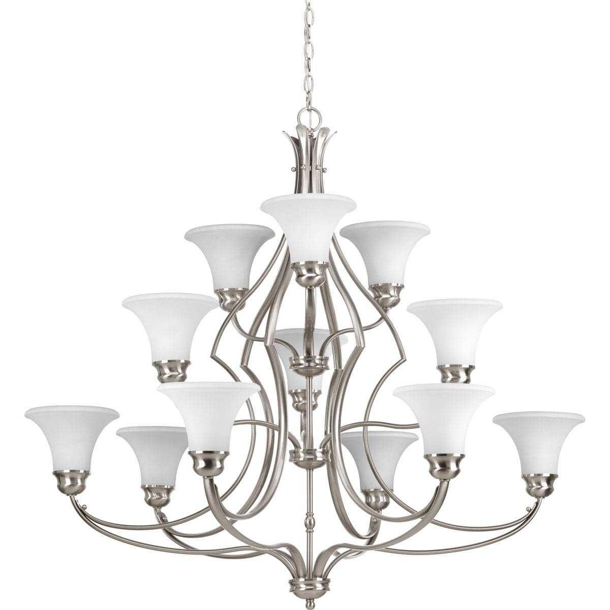 Progress Lighting P4654-09 Applause Brushed Nickel Transitional Chandelier