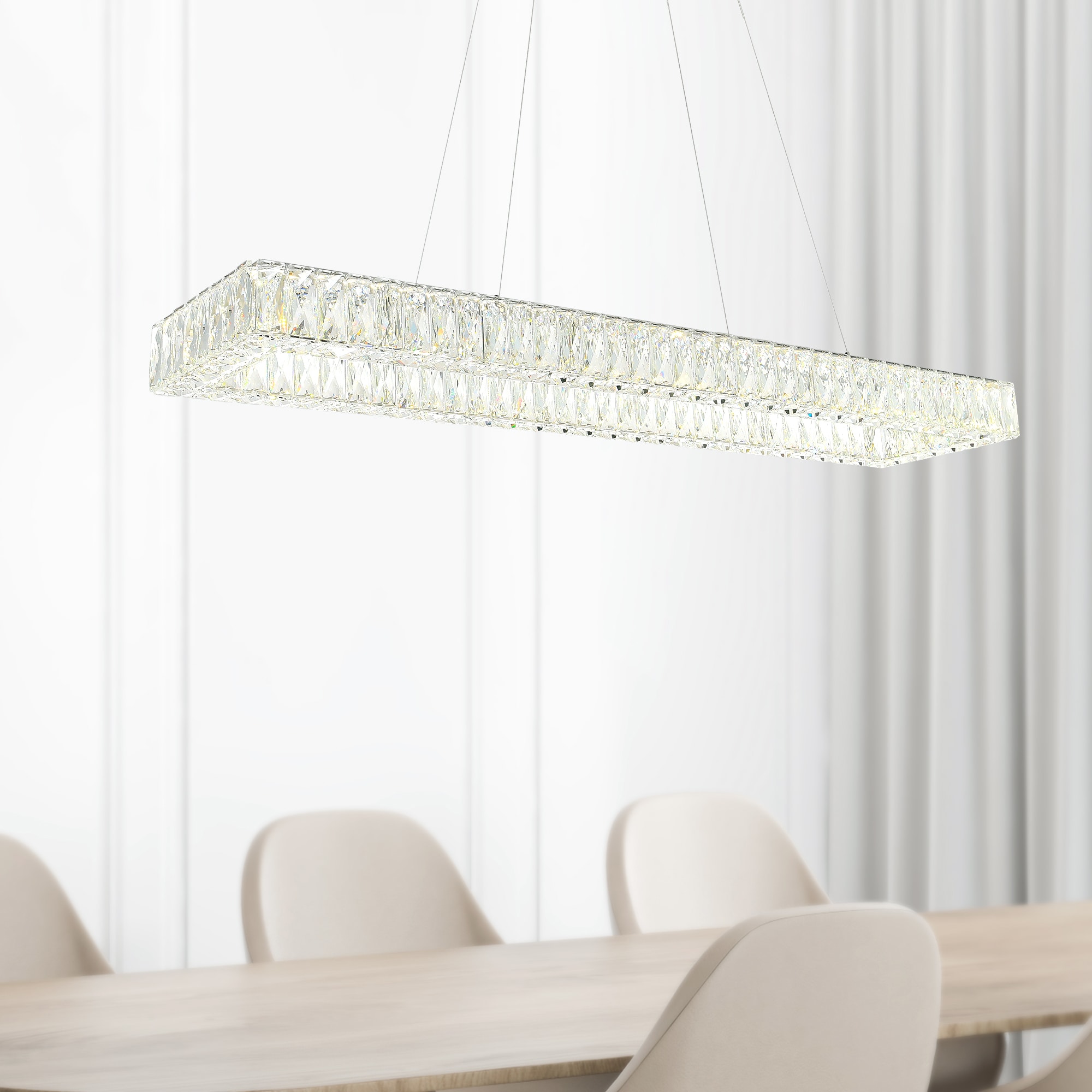 CWI Lighting 1084P44-601-RC-1C Felicity Chrome Modern/contemporary Integrated LED For Use in Bathrooms, Bedrooms, Dining Rooms, Foyers, Kitchens, Living Rooms Chandelier