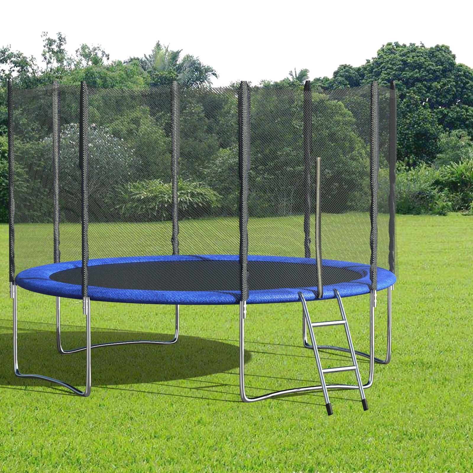FUFU&GAGA Trampoline 12-ft Round Backyard in in the Trampolines at Lowes.com