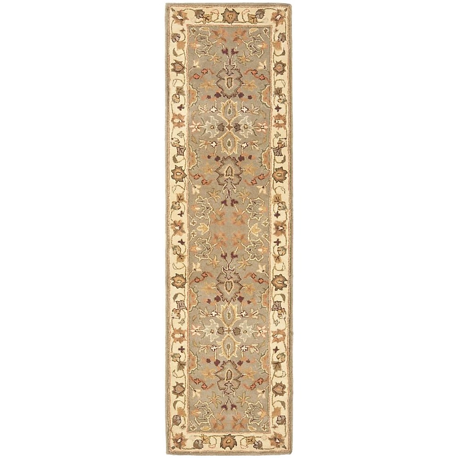 Safavieh Heritage Dombi 2 x 20 Light Green/Beige Indoor Floral/Botanical Oriental Handcrafted Runner Safavieh Heritage Dombi 2 x 20 Light Green/Beige Indoor Floral/Botanical Oriental Handcrafted Runner